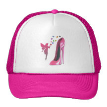 Rosa Fee-und Stilett-Schuh-Kunst Baseball Mütze