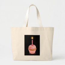 Rosa feenhafter Kuchenkleiner kuchen mit Geburtsta Tasche