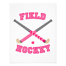 Rosa Feld-Hockey-Logo Personalisierte Ankündigung
