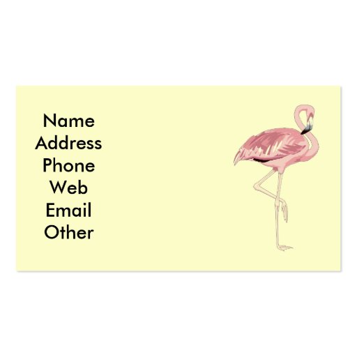 Rosa Flamingo-Visitenkarten