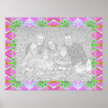 rosa Fraktalfotorahmen Plakatdruck