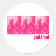 Rosa Freud Runde Sticker