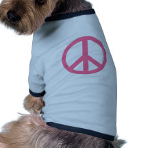 Rosa Friedenszeichen-Produkte Hunde Shirts