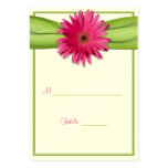 Rosa Gerbera-Gänseblümchen-Anlass-Platzkarte Visitenkartenvorlagen