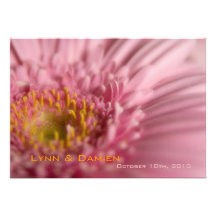 Rosa Gerbera • Hochzeits-Einladung