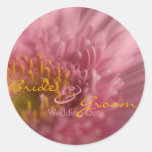 Rosa Gerbera • Save the Date Aufkleber