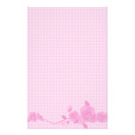 Rosa Gingham-Rosen-Briefpapier Personalisierte Druckpapiere