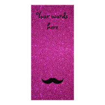 Rosa Glitter des Schnurrbartes Personalisierte Werbekarte