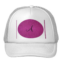 Rosa Glittermonogramm Cap