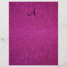 Rosa Glittermonogramm Flyer Druck