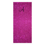 Rosa Glittermonogramm Karten Druck
