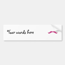 Rosa Glitterschnurrbart Autosticker