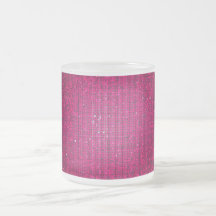 Rosa Glittersequin-mattierte Glaskaffeetasse-Schal