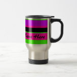 Rosa/grüne Neonstreifen Tasse