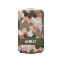 Rosa grünes Camouflage-Tarnungs-BlackBerry-mutiger Blackberry Bold Case