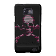 Rosa Hacker-Totenkopf mit gekreuzter Knochen Samsung Galaxy SII Hüllen