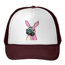 Rosa Häschen-Gasmaske Truckercap