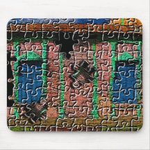 Rosa Haus: Puzzlespiel mousepad
