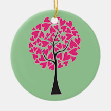 Rosa Herz-Baum-Verzierung Ornament