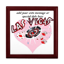 Rosa Herz Las Vegas Modeschmuckschachteln