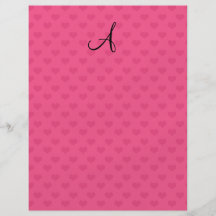 Rosa Herzen des Monogramms Vollfarbige Flyer