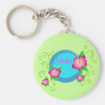 Rosa Hibiskus - Keychain Schlüsselband