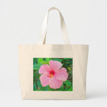 Rosa Hibiskus Tasche