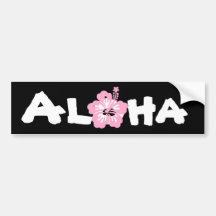 rosa Hibiskusaloha Blume L Auto Sticker