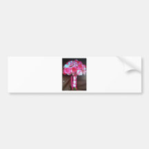 rosa Hochzeits-Blumen Auto Aufkleber