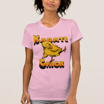Rosa Karate-Küken-Kampfkunst-Geschenk t-shirts