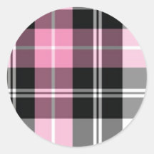 rosa kariertes sticker