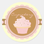 Rosa kleiner Kuchen Runde Sticker