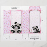Rosa Klemmkasten-Gastgeschenke-Pandabär Baby-Dusch Flyer