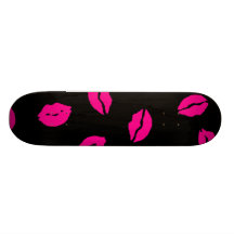 Rosa küsst Muster Skateboardbrett
