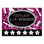 Rosa Leopard-Druck-Salon-Loyalität vergütet Karte Visitenkarte