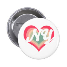 Rosa Liebe New York Button
