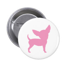 Rosa lustige Chihuahua Buttons