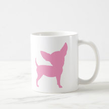 Rosa lustige Chihuahua Kaffeetassen