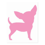 Rosa lustige Chihuahua Postkarte