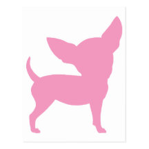 Rosa lustige Chihuahua Postkarte