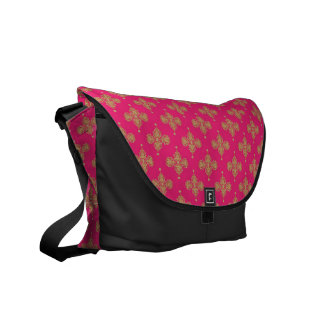 rosa magentarote Goldbote-Tasche Courrier Kurier Taschen