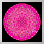 Rosa-Magentarote Mandala Plakatdrucke