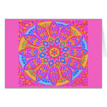 Rosa Mandala-Karte