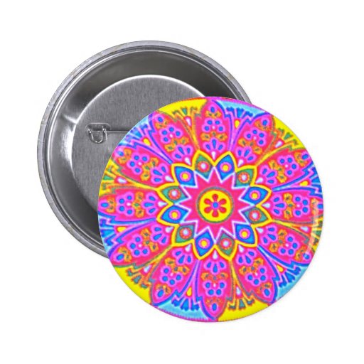 Rosa Mandala-Mode-KnopfPin Anstecknadelbutton