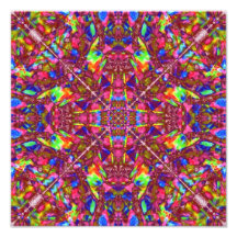 Rosa Mandala-Muster Fotografischer Druck
