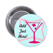 Rosa Martini-Knopf Buttons