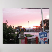 Rosa Michigan-Himmel Plakatdruck