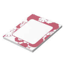 Rosa Mod-Blumen-Notizblock