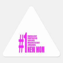 Rosa moderne junge Mutter der Mutteren-Zahl-eine Sticker