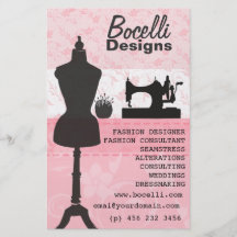 Rosa Näherin-Mode Individuelle Flyer